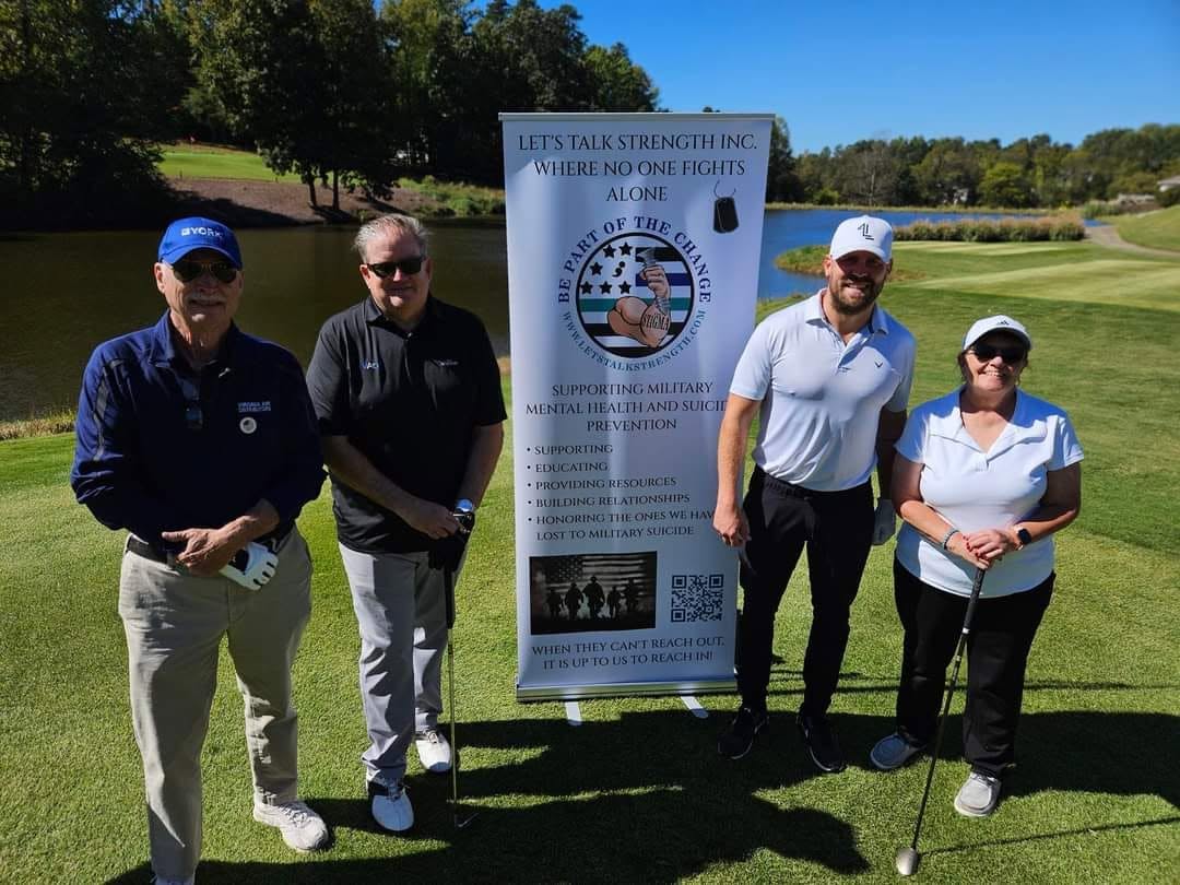 Let's Talk Strength supporters at a charity golf outing