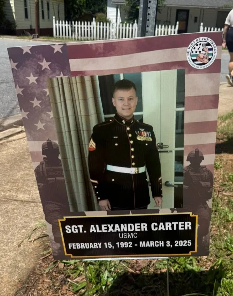 In memory of Sgt. Alexander Carter