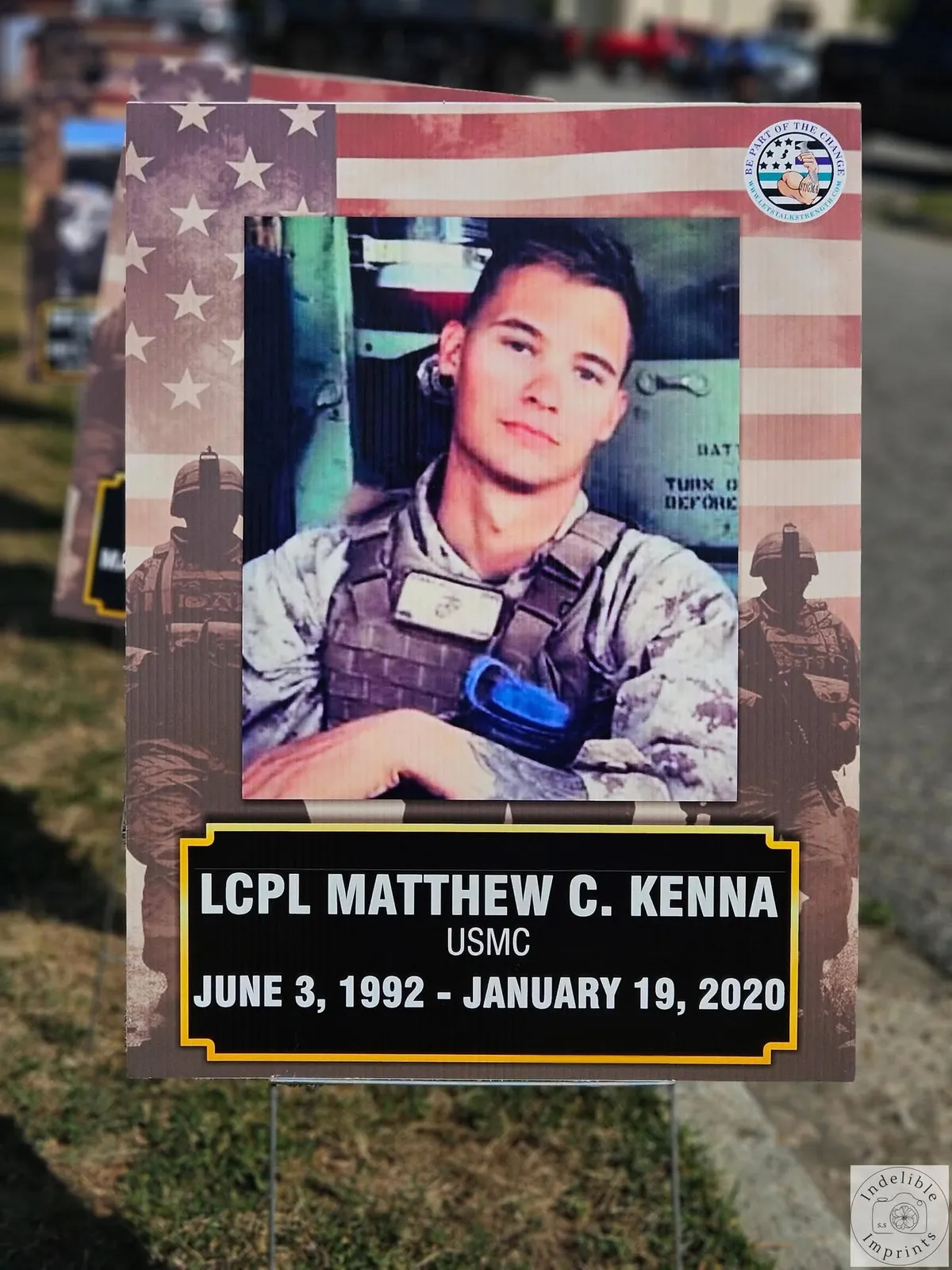 In memory of LCpl Matthew C. Kenna