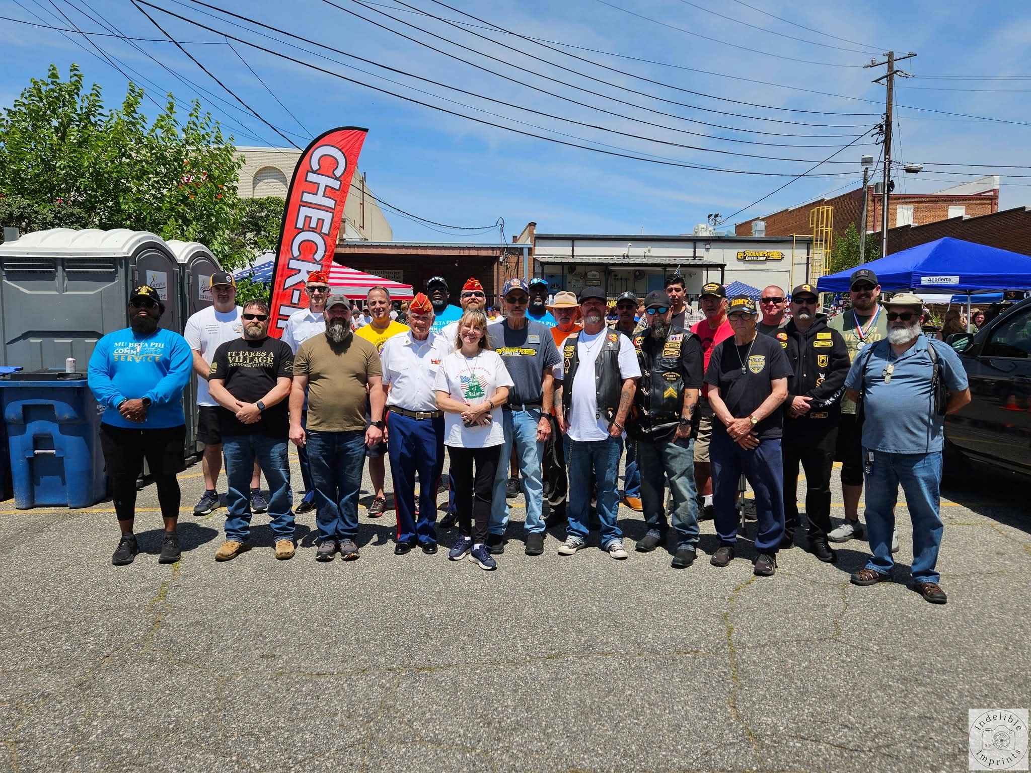 A large group of veterans and supporters gathered at a Let's Talk Strength community event
